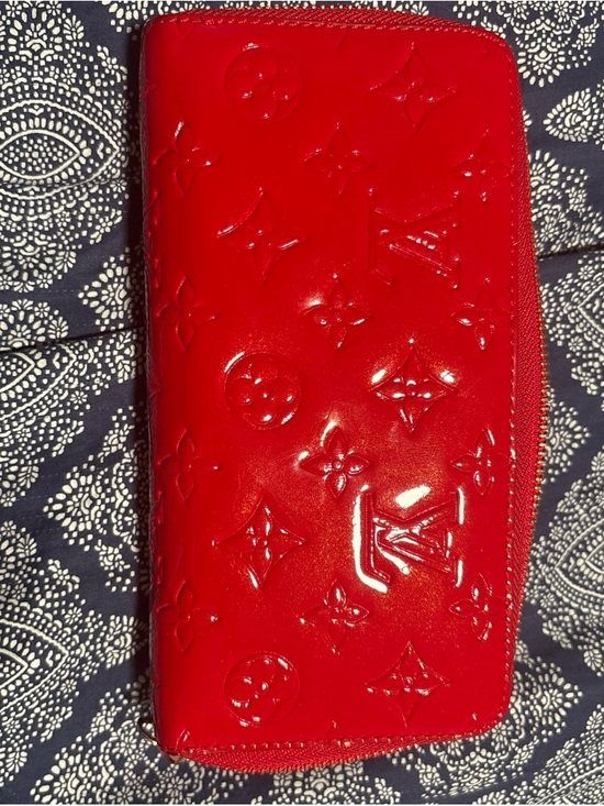Louis Vuitton Handbags - Louis Vuitton Red Vernis Monogram Zip Wallet